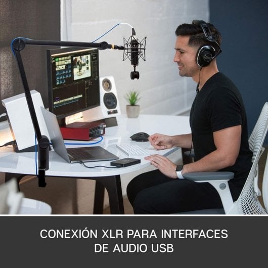 Blue Microphones Spark Blackout SL Micrófono XLR de Condensador para Grabación Profesional y Streaming