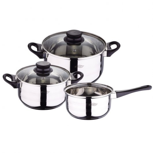 San Ignacio Toledo Batería de Cocina 3 Ollas + 3 Sartenes + Olla a Presión
