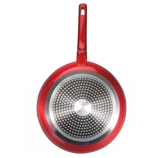 Bergner Set 3 Sartenes Aluminio Forjado + Batería de Cocina de Acero Inoxidable 7 Piezas