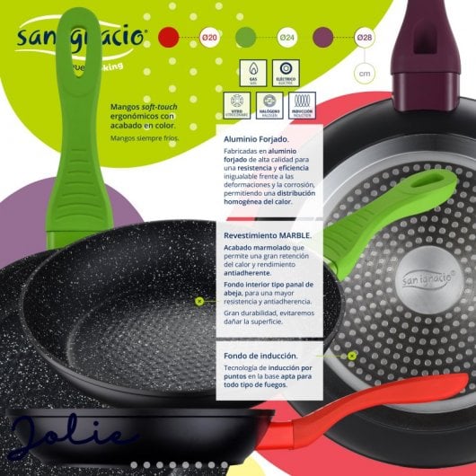San Ignacio Toledo Batería de Cocina 3 Ollas + 3 Sartenes San Ignacio Jolie