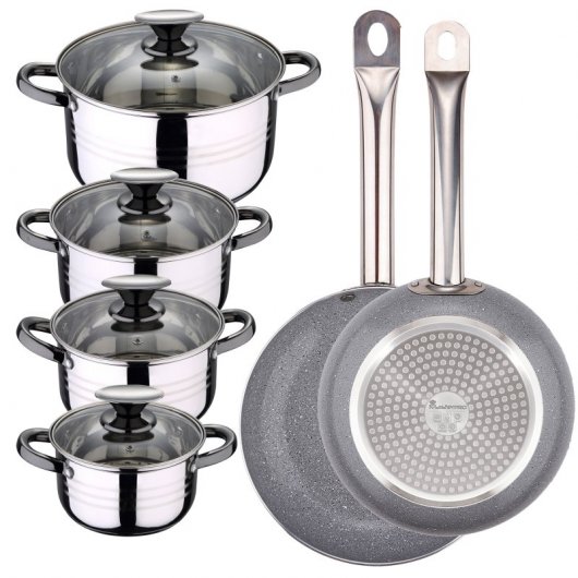 San Ignacio Dina Batería de Cocina 4 Ollas + 2 Sartenes MasterPro Foodies