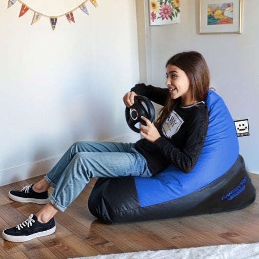 Happers Puff Gamer Pirámide Indoor Azul