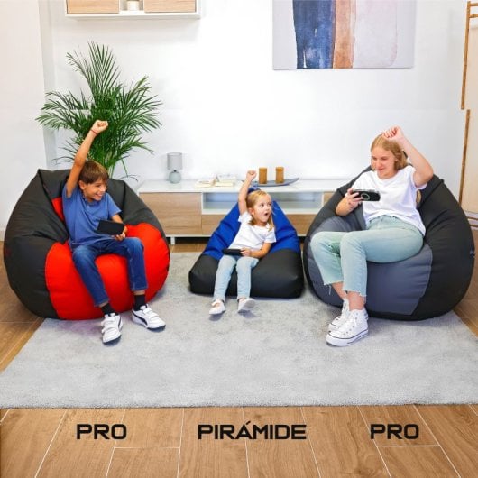 Happers Puff Gamer Pirámide Indoor Azul