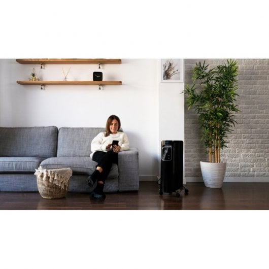 Cecotec ReadyWarm 9000 Touch Connected Black Radiador de Aceite 9 Elementos 2000W