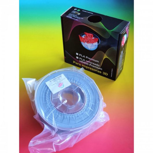 3DWorld Bobina de Filamento PLA Premium 1.75mm Gris Nube 1Kg