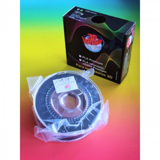 3DWorld Bobina de Filamento PLA Premium 1.75mm Negro 1Kg
