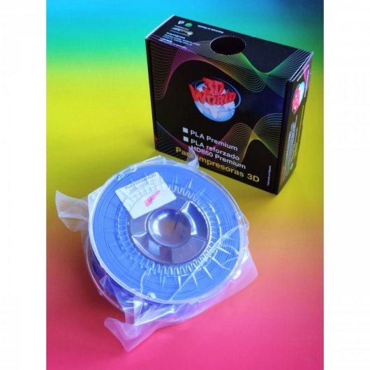 3DWorld Bobina de Filamento PLA Premium 1.75mm Azul Océano 1Kg
