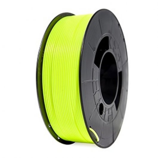 3DWorld Bobina de Filamento PLA Premium 1.75mm Amarillo Neón 1Kg