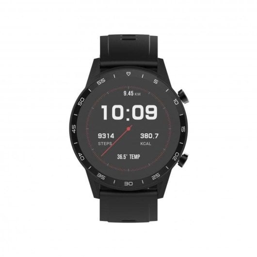 Unotec Round Series 6 Bluetooth 44mm Écran IPS Noir Étanche IP68 Fréquence Cardiaque