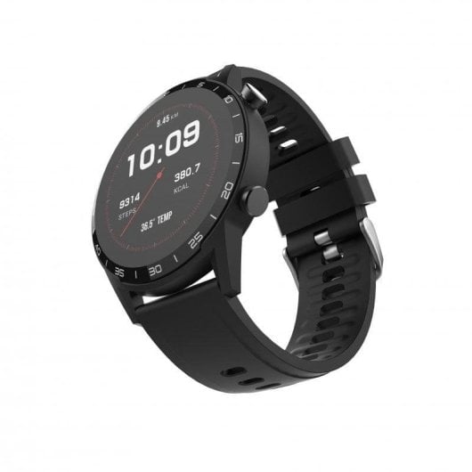 Unotec Round Series 6 Bluetooth 44mm Écran IPS Noir Étanche IP68 Fréquence Cardiaque