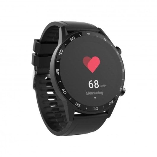 Unotec Round Series 6 Bluetooth 44mm Écran IPS Noir Étanche IP68 Fréquence Cardiaque