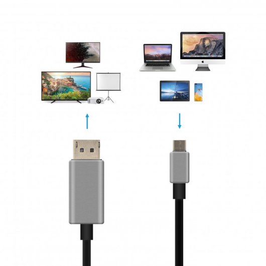 Unotec Cable USB-C a DisplayPort 1.8m