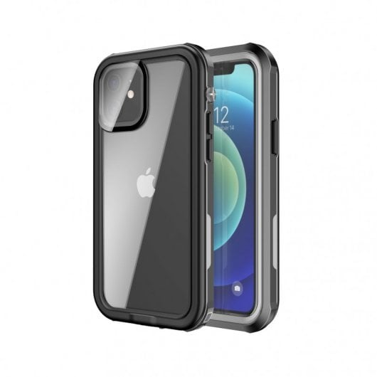 Nueboo Funda Waterproof Negra para iPhone 12 Mini