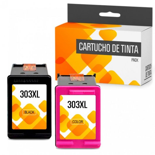 Cartuchos Tinta Compatible con HP 303XL Negro/Tricolor Pack 2