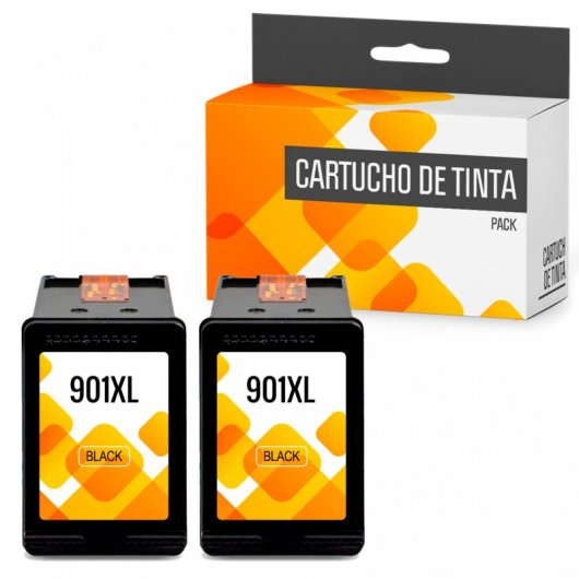 Cartuchos Tinta Compatible con HP 901XL Negro Pack 2