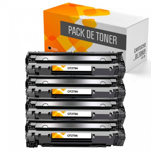 Tóners Compatible con HP 79A Negro Pack 4