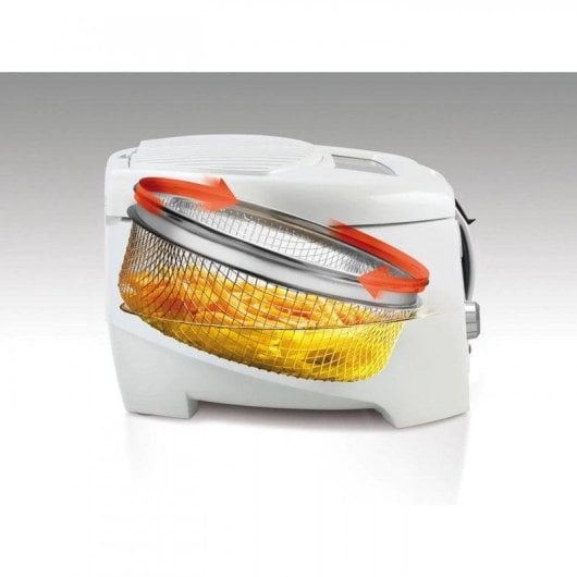 Friteuse DeLonghi F28211 RotoFry 1.2L 1800W Blanche Fenêtre
