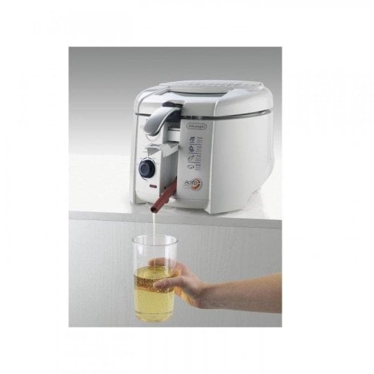 Friteuse DeLonghi F28211 RotoFry 1.2L 1800W Blanche Fenêtre