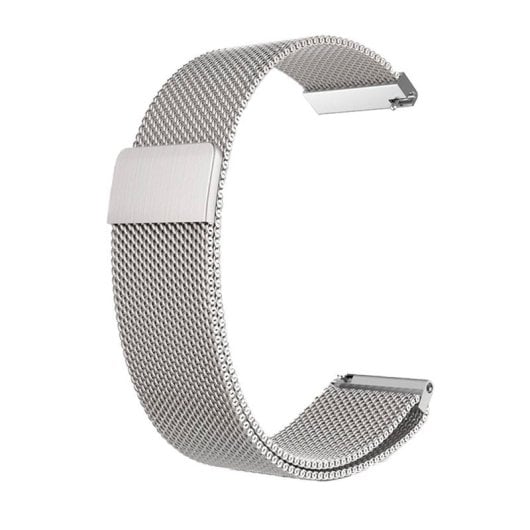 Fantastico cinturino universale in metallo argentato da 22 mm
