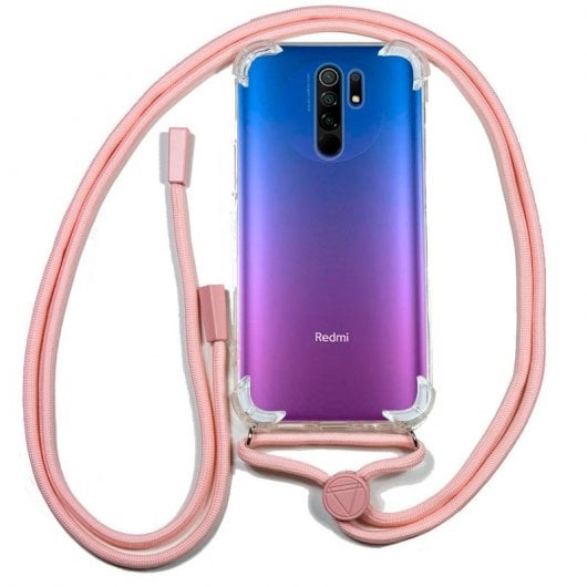 Cool Funda con Cordón Rosa para Xiaomi Redmi 9