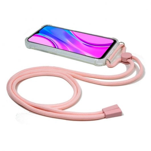 Cool Funda con Cordón Rosa para Xiaomi Redmi 9