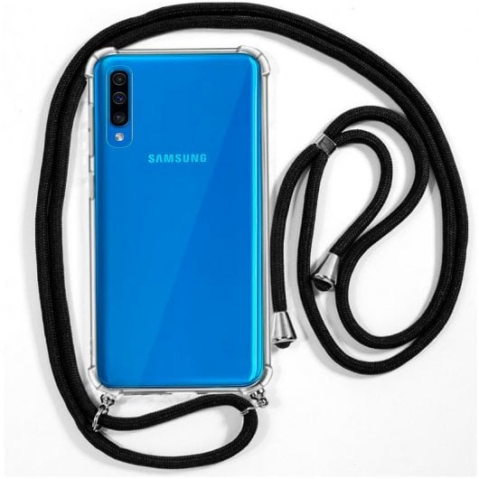 Cool Funda con Cordón Negro para Samsung Galaxy A50/A30s