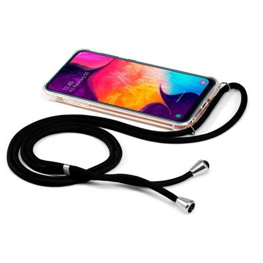 Cool Funda con Cordón Negro para Samsung Galaxy A50/A30s