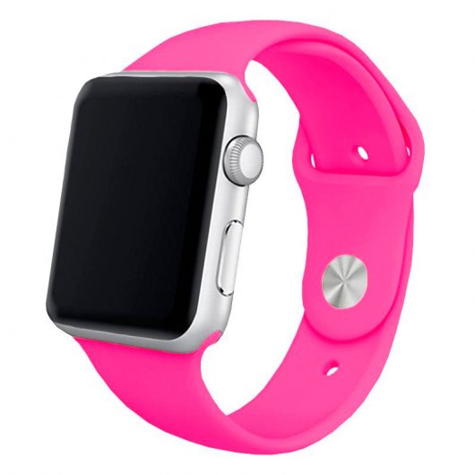 Cool Correa Goma Fucsia para Apple Watch Watch 42/44 mm Series 1/2/3/4/5/6/SE