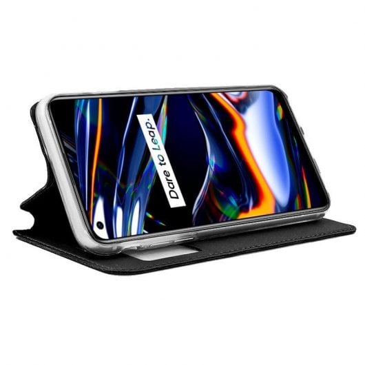 Custodia Flip Cover nera liscia e fantastica per Realme 7 Pro