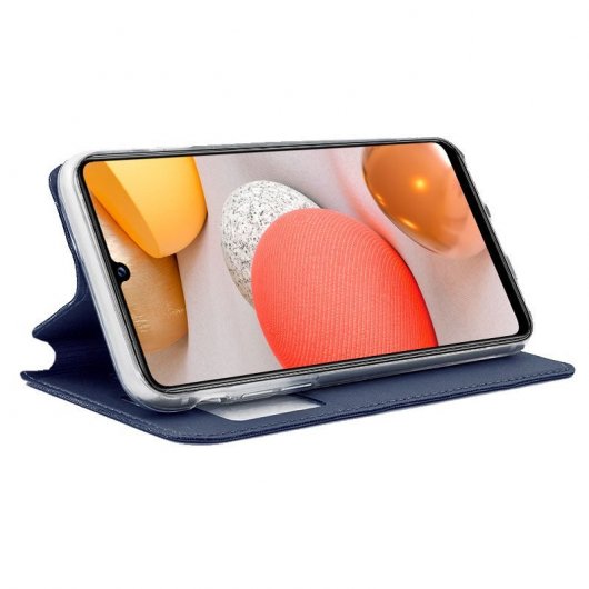 Cool Capa Flip Cover Liso Azul para Samsung Galaxy A42 5G