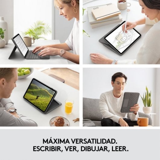 Logitech Folio Touch Gris Smart Connector QWERTY Espagnole