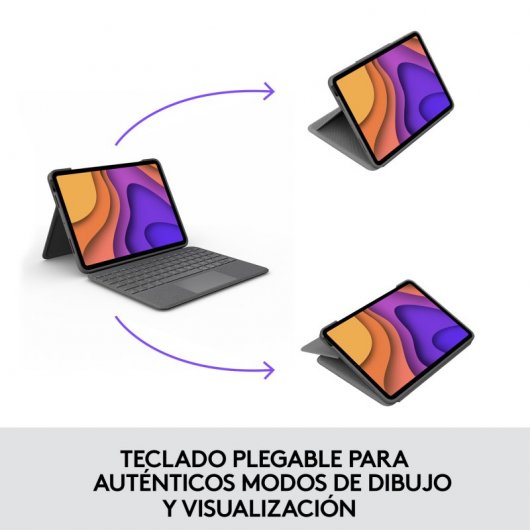 Logitech Folio Touch Gris Smart Connector QWERTY Espagnole
