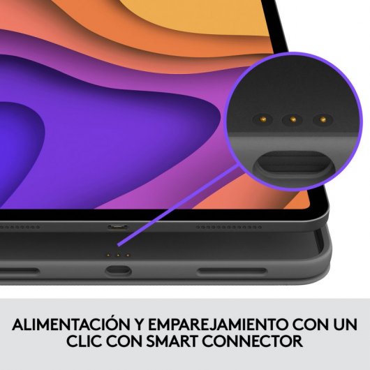 Logitech Folio Touch Gris Smart Connector QWERTY Espagnole