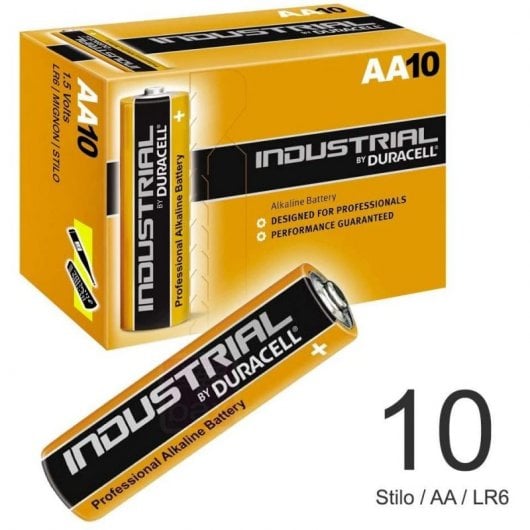 Duracell Industrial LR06 Pack 10 Pilas Alcalinas AA 1.5V