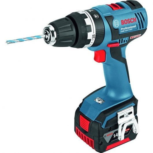 Bosch Proffesional GSB 14.4 V-EC Taladro Percutor + 2 Baterías + Cargador