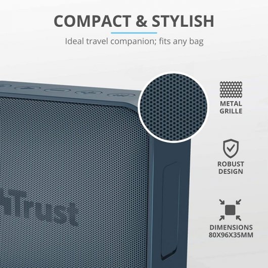 Trust Zowy Compact Altavoz Bluetooth 5W Azul