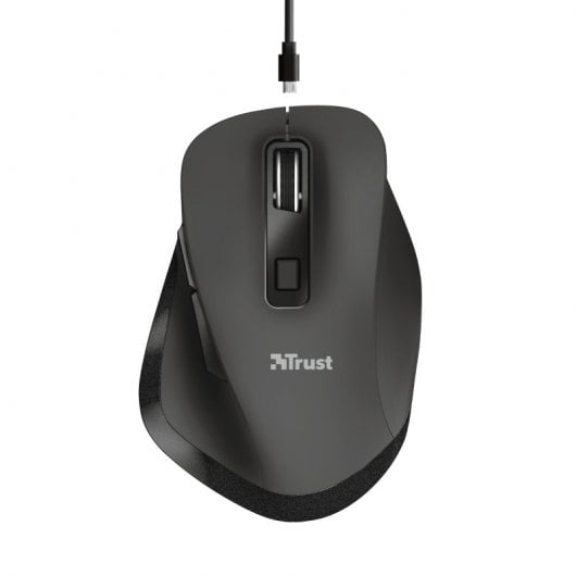 Trust Fyda Ratón Ergonómico Óptico Inalámbrico 2400DPI Negro