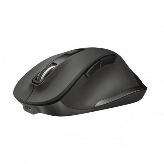 Trust Fyda Ratón Ergonómico Óptico Inalámbrico 2400DPI Negro