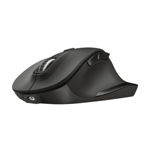 Trust Fyda Ratón Ergonómico Óptico Inalámbrico 2400DPI Negro