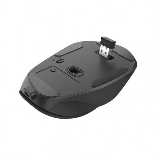 Trust Fyda Ratón Ergonómico Óptico Inalámbrico 2400DPI Negro