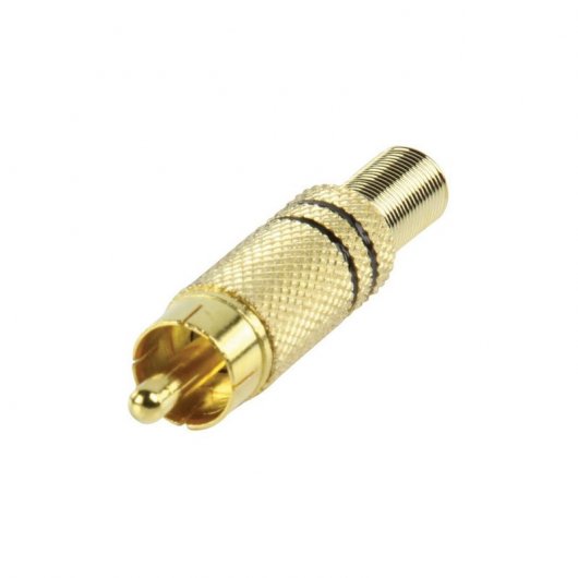 Goobay Connecteur RCA Mâle Métal Or/Noir