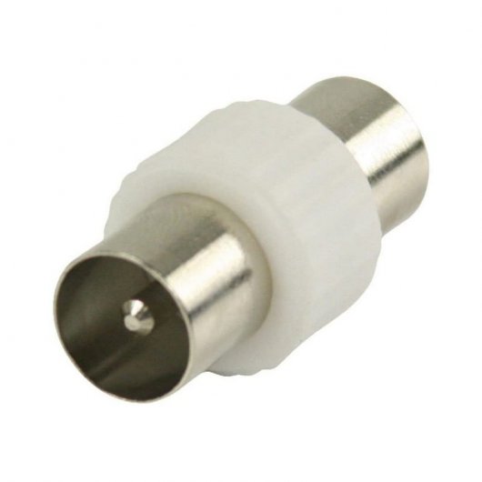 Goobay Adaptador para Antena Coaxial Macho/Macho Blanco