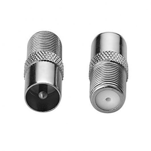 Goobay Adaptador para Antena F Hembra a Coaxial Macho Gris