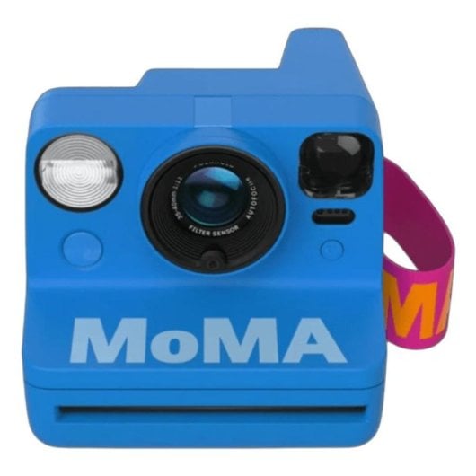 Câmara instantânea Polaroid Now Gen 3 MoMa Edition azul auto USB-C flash
