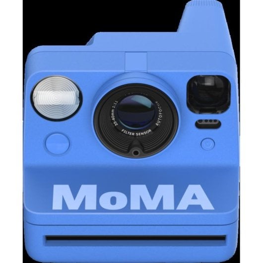 Câmara instantânea Polaroid Now Gen 3 MoMa Edition azul auto USB-C flash