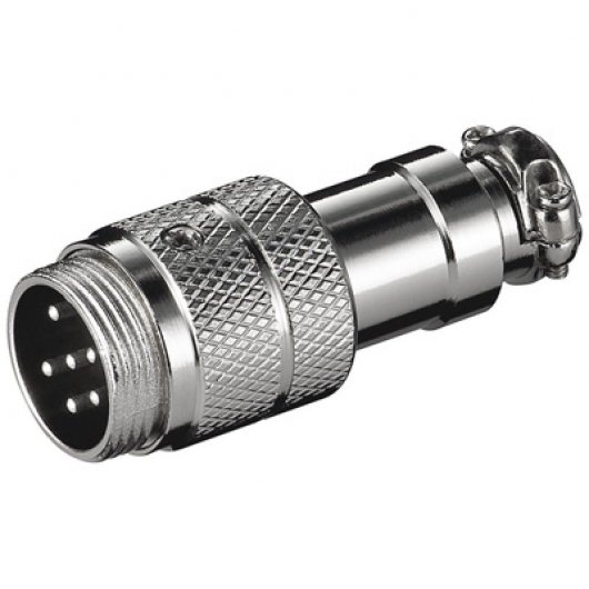 Goobay Connecteur GX16 Mâle 6pin Gris