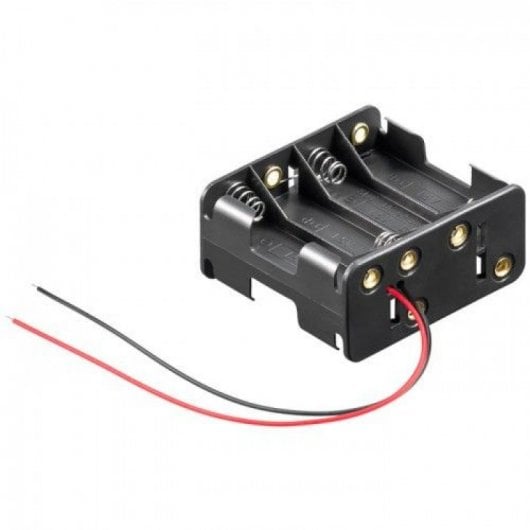 Goobay Portapilas para 8 Pilas LR6 AA Negro