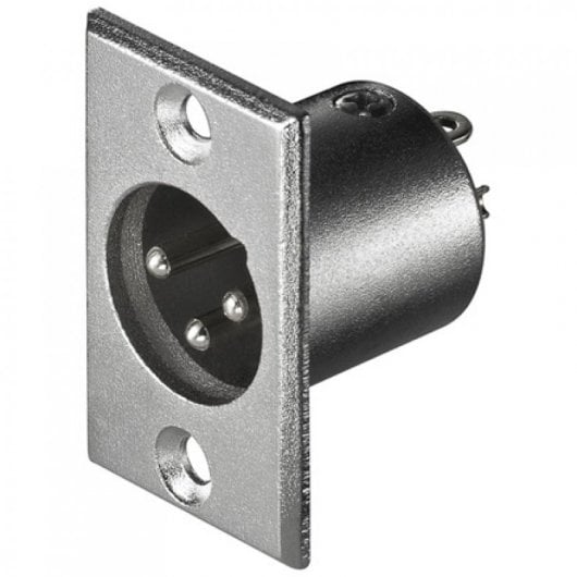 Goobay XLR 3-poliger Stecker, grau, Mikrofongehäuseanschluss