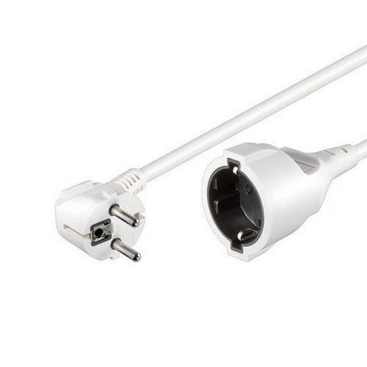 Goobay Cable de Alimentación Alargador Schuko 5m Blanco