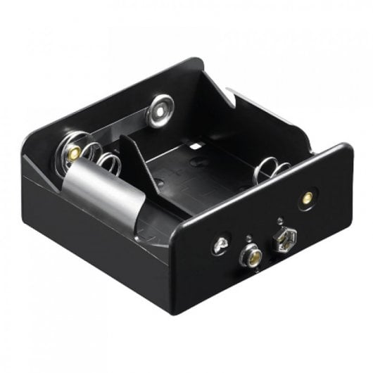 Goobay Portapilas para 2 Pilas FR20/HR20/LR20 Negro